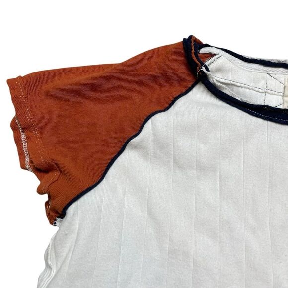 FREE PEOPLE WE THE FREE BLOCK IT BABY TEE White Size Large - Picture 5 of 8